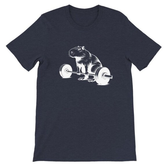Lift Like Capybara Tee Unisex Animal Lover Shirt Funny Animal Tshirt - Picture 2 of 5